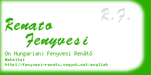 renato fenyvesi business card